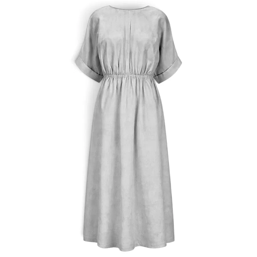 Three Graces London — Robe mi-longue en lin
