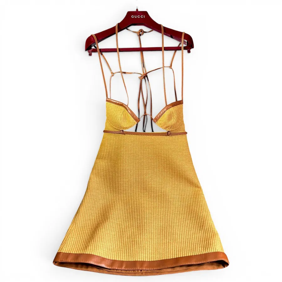 Gucci — Mini robe en cuir