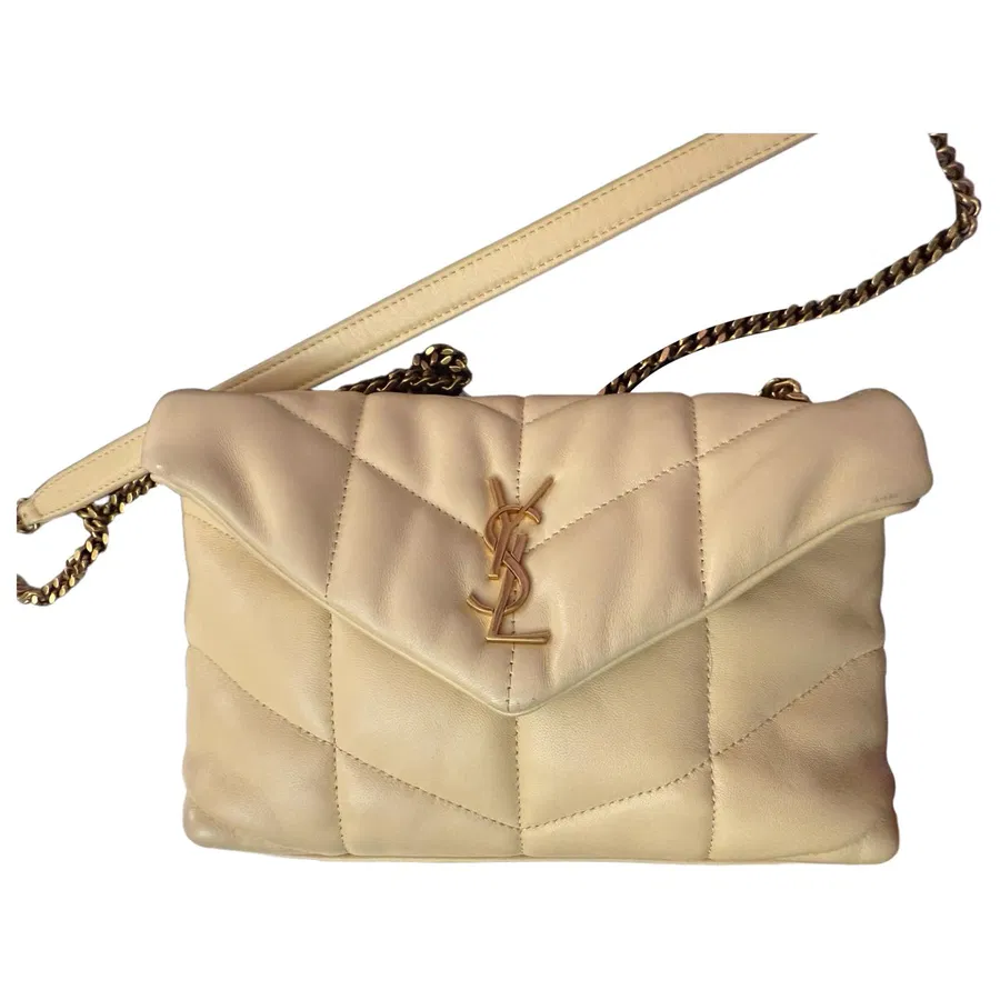 Saint Laurent — Sac à main en cuir Loulou Puffer