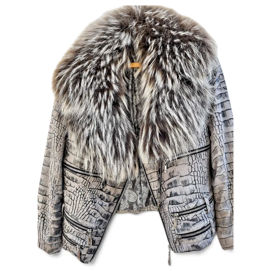 Non Signé / Unsigned — Blouson en cuir