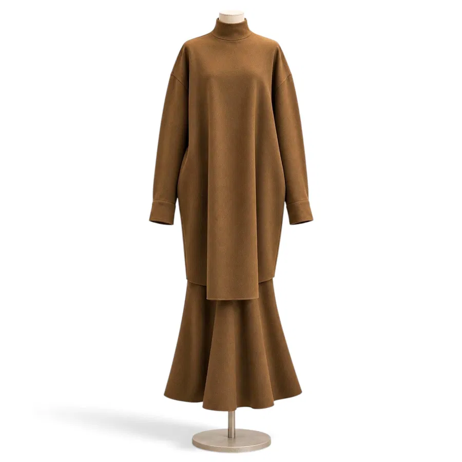 Jil Sander — Robe mi-longue en laine