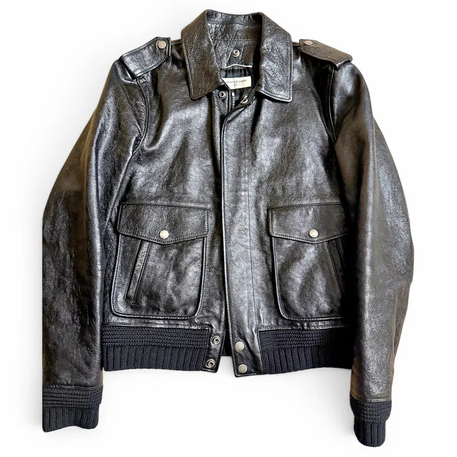 Saint Laurent — Blouson en cuir
